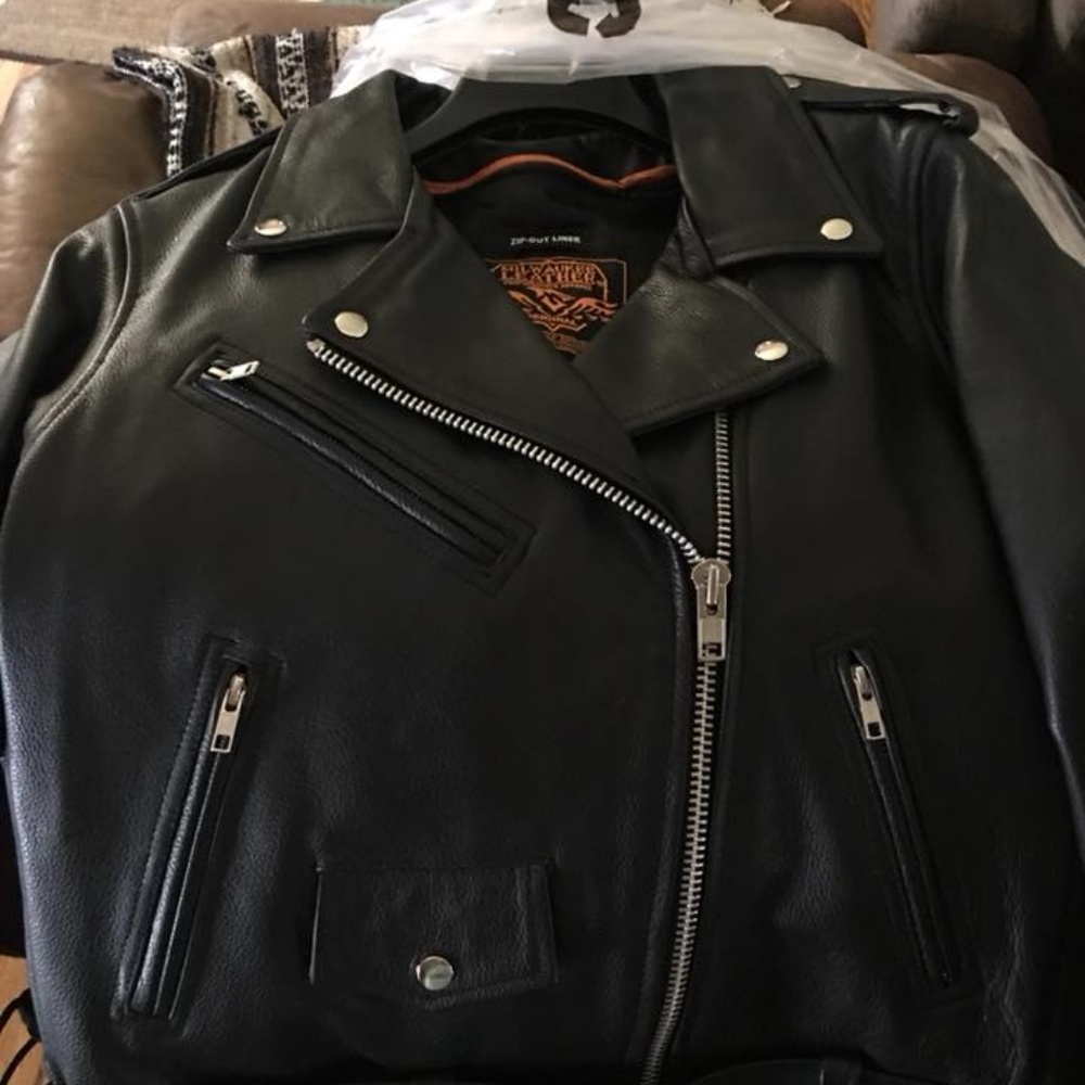 Ladies Milwaukee Leather Riding Jacket w/Liner LG